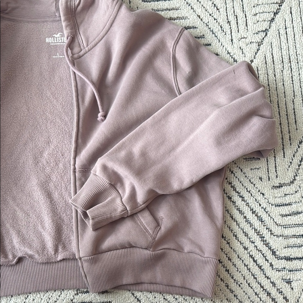 Mauve Cropped Hoodie - Picture 5 of 5
